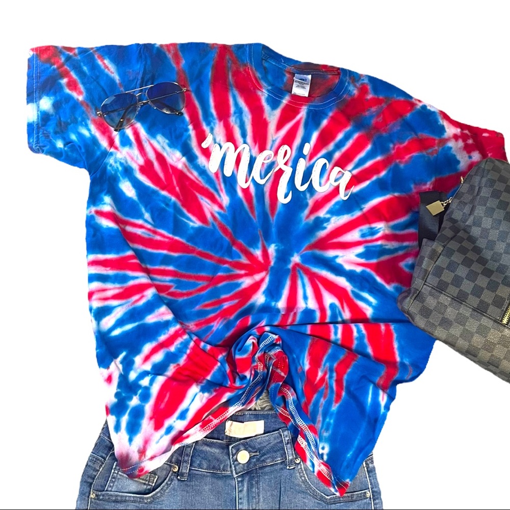 Merica tie dye tee